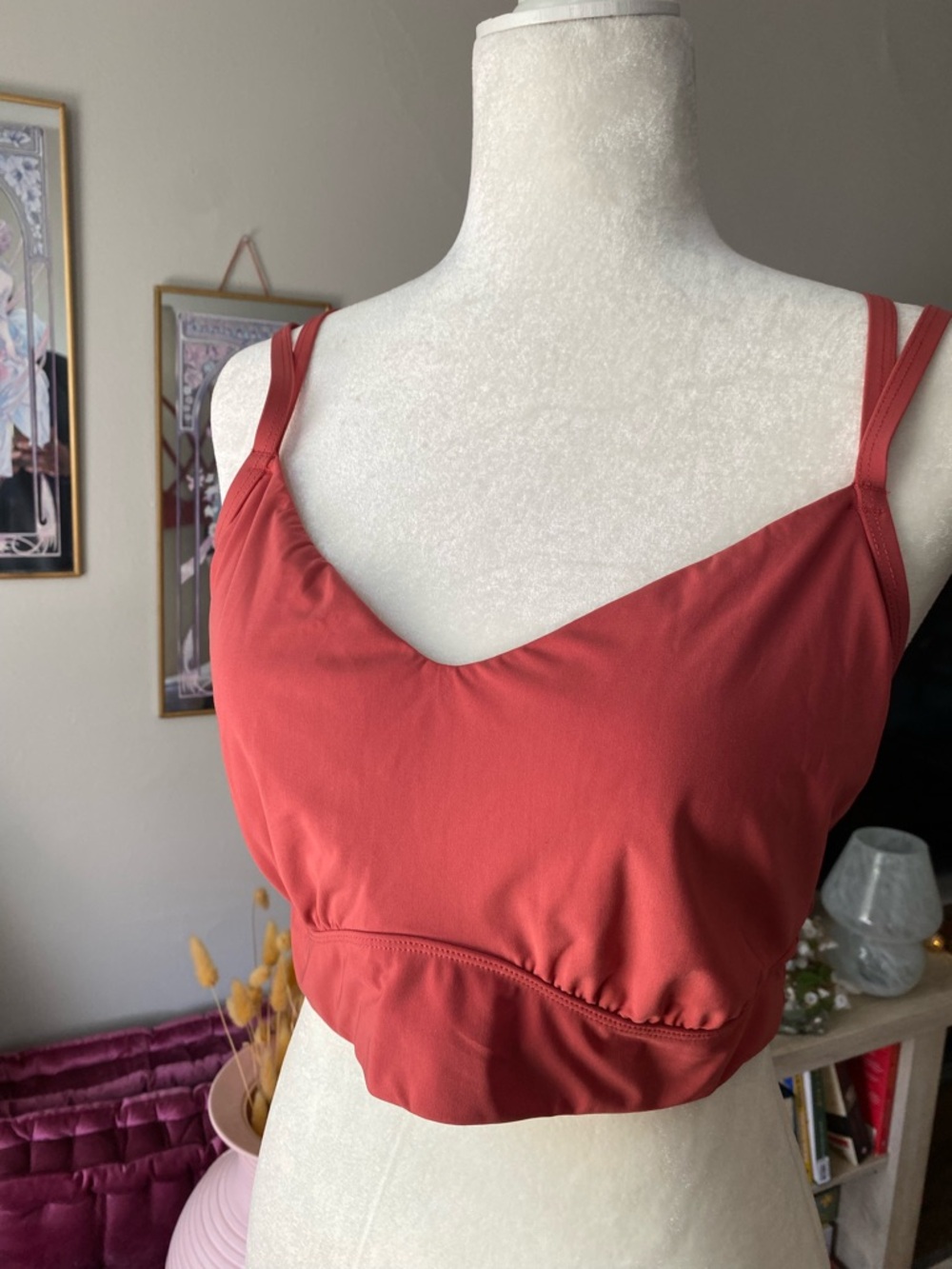 All In Motion Rust Red V-Neck Double-Strap Cami